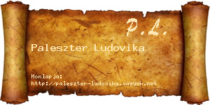 Paleszter Ludovika névjegykártya